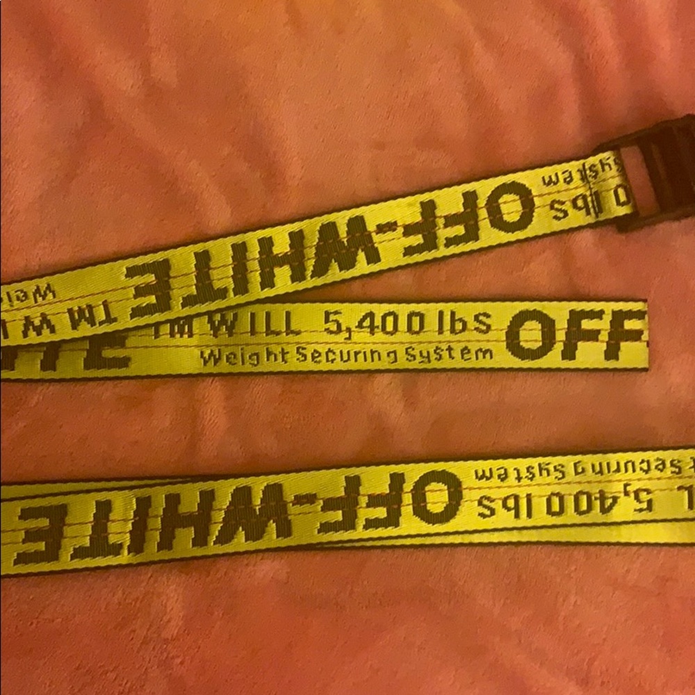 Authentic Off White Yellow Industrial Belt